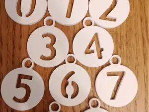 Simple keychain with numbers