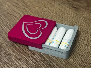 Compact Travel Tampon Case with Secure Click Lid