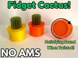 Fidget Cactus / Ratcheting Cactus (PRINT IN PLACE)