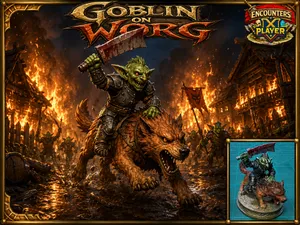 Goblin on Worg THANK YOU - DnD D&D Pathfinder Mini