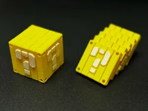 马里奥问号方块(可动玩具Pixel)-解压玩具