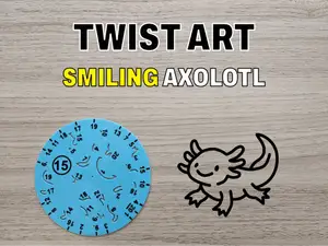 Twist Art 15 Axolotl - Rotary Drawing Stencil