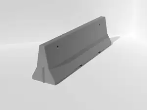 Miniature Concrete Jersey Barrier for diorama 1:18