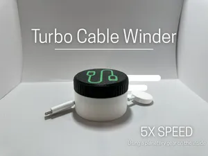 Turbo Cable Winder 5X Faster (Using Gears)