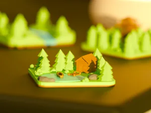 Mini Cabin Lake Diorama
