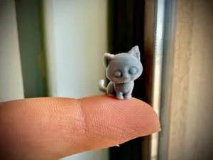 World’s Smallest Cat 3D Print Only 1g