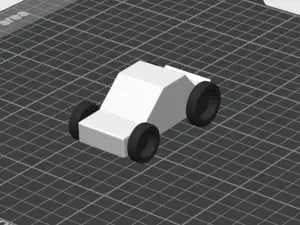 small toy car moving wheels