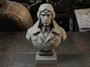 Miniatura su Busto pilota Russo II Guerra Mondiale