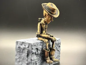Sad Woody (Toy Story) Figurine sitting on a ledge!