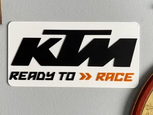 KTM Logo “Ready to Race” Wall Art