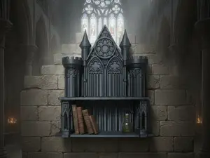 Gothic Cathedral Shelf - Castle Facade Display