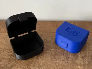 Sleek Hinged Denture Storage Box with Secure Clasp