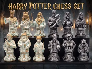 Harry Potter Inspired Fantasy Chess Set