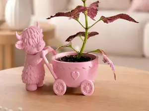 Highland Cow Planter Stroller
