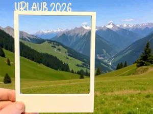 Fotorahmen Polaroid Urlaub 2026