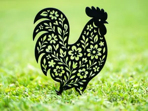 rooster garden bird