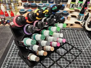Gridfinity 4x2 dropper bottle paint rack