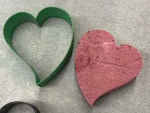 heart-shaped mold, for cakes or biscuits
