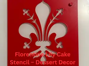 Florentine Lily Cake Stencil – Dessert Decor