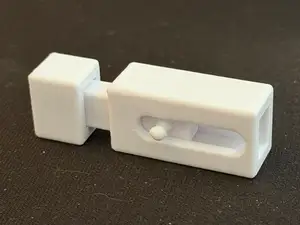 Small sliding door latch