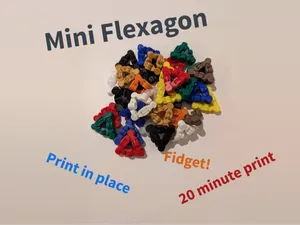 Mini Infinite Flexagon - Print in place