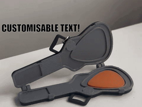 Guitar case for pick - Keychain