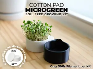 Cotton Pad Microgreen Kit: No-Soil Teardrop Design