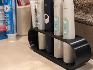 4-Slot Sonicare Toothbrush Stand with Drip Tray