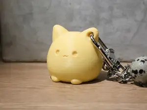 Chubby Cat Keychain - Charm Kitty Figurine