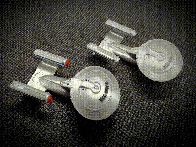 Tiny USS Enterprise (NCC-1701-D) starship