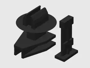 Door panel clip and tenon, Skoda Octavia, VW conc.