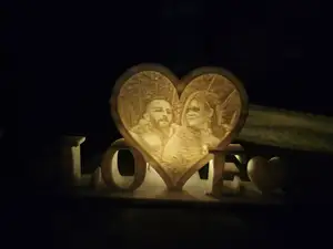 Valentines Love Lithophane tea light ornament REMIX