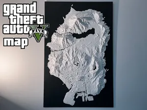 More realistic GTA V MAP in 10 plates