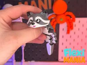 Flexi Raccoon|Print-in-Place Articulated Raccoon