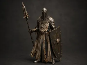 trench Crusade Soldier with spear and shield 32mm