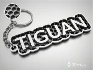 VW Tiguan honeycomb keychain