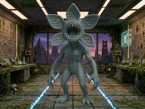 Demogorgone di Stranger Things - Statua Sottosopra