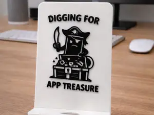 Funny Pirate Phone Stand App Treasure Holder