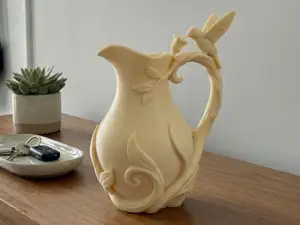 Hummingbird Pitcher Vase Decorative Floral Jug