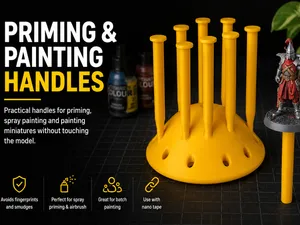 Priming & Painting Handles with Storage Stand