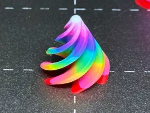 Rainbow Spiral Cone - Filament mixed gradient test