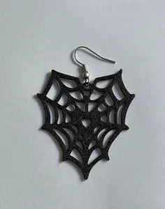 Heart Web Earring Halloween