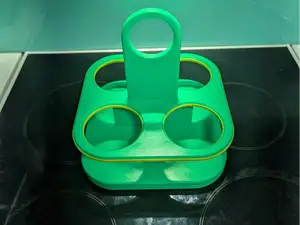 Collapsible cup holder/caddy with a handle