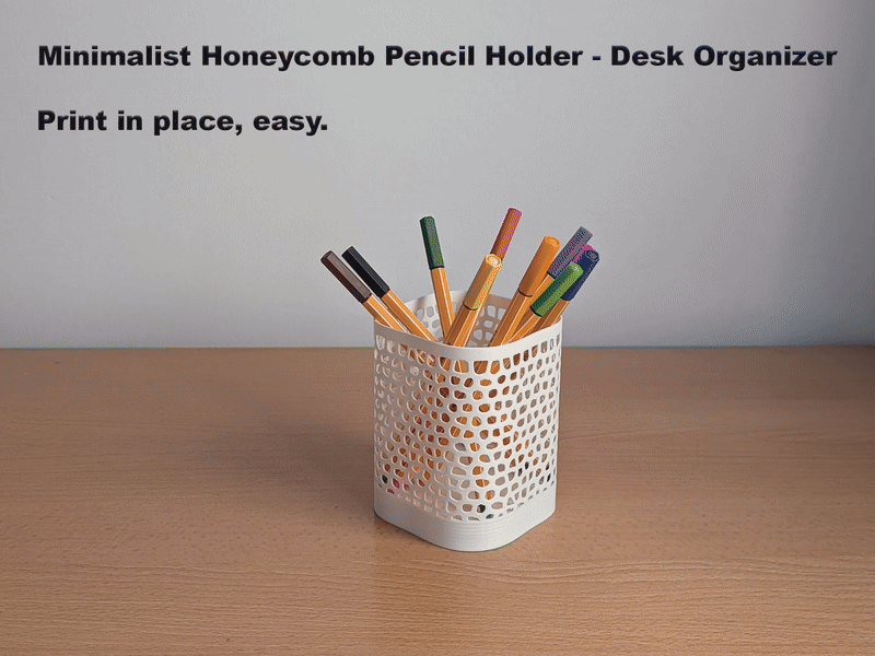 Minimalist Honeycomb Pencil Holder-Desk Organizer
