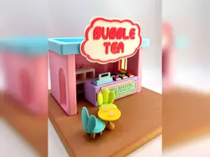 Pastel Bubble Tea Shop Diorama - No AMS needed