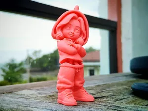 Attitude Girl, Flexi, Articulated print in place