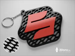 Suzuki logo keychainwith honeycomb