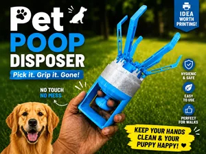 Portable Pet Poop Disposer With Bag Holder