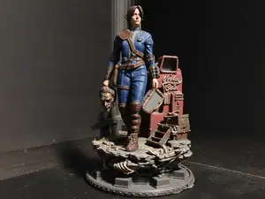 Lucy MacLean with Severed Head Fallout Diorama