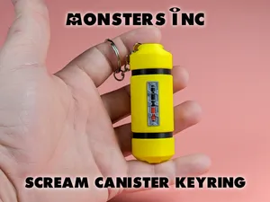 Monsters Inc - Scream Canister - Keyring (75mm)